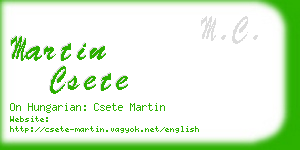 martin csete business card